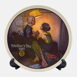 1981 Knowles Norman Rockwell Mother's Day Collectible Plate Porcelain China 8.5"